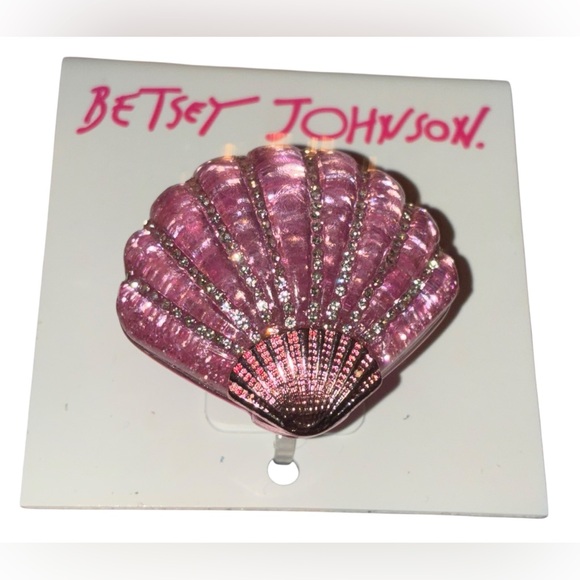 Betsey Johnson Jewelry - BETSEY JOHNSON Mermaid Jewels Glittering Pale Pink & Silver Stretch Ring NEW NWT